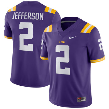 Justin Jefferson LSU Tigers purple jersey