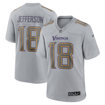 Justin Jefferson Atmosphere Minnesota Vikings gray Fashion jersey