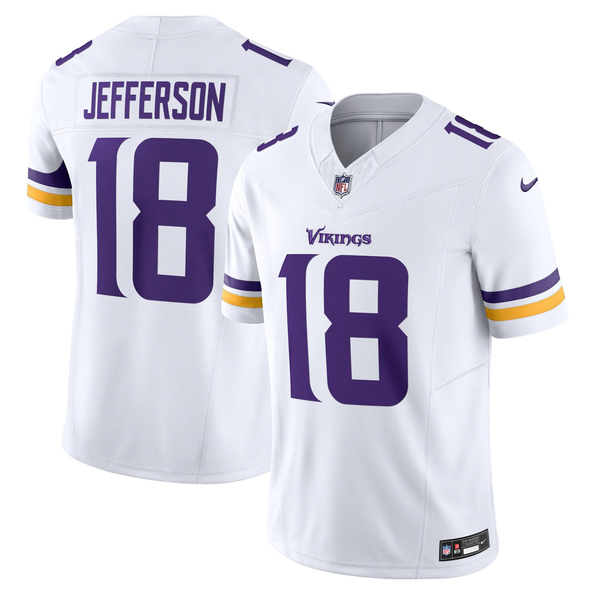 Justin Jefferson Minnesota Vikings white Vapor jersey