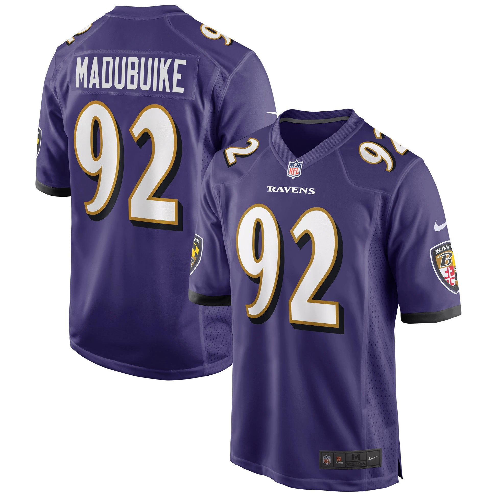 Justin Madubuike Baltimore Ravens purple Game jersey