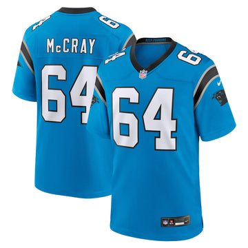 Justin Mccray Carolina Panthers blue Alternate jersey