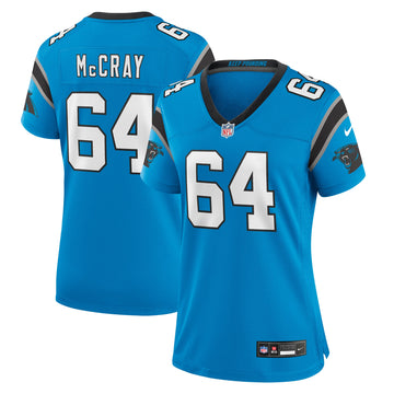 Justin Mccray Carolina Panthers blue Alternate jersey