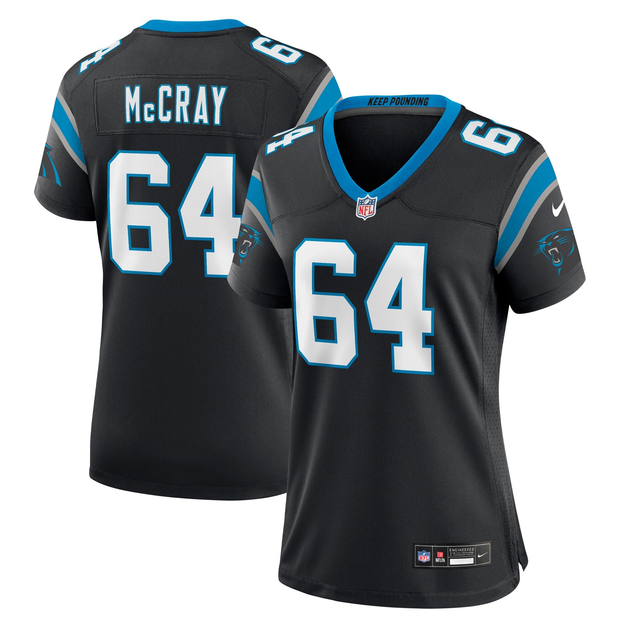 Justin Mccray Carolina Panthers black jersey