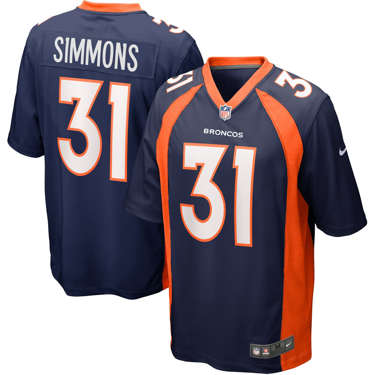 Justin Simmons Denver Broncos navy Alternate jersey