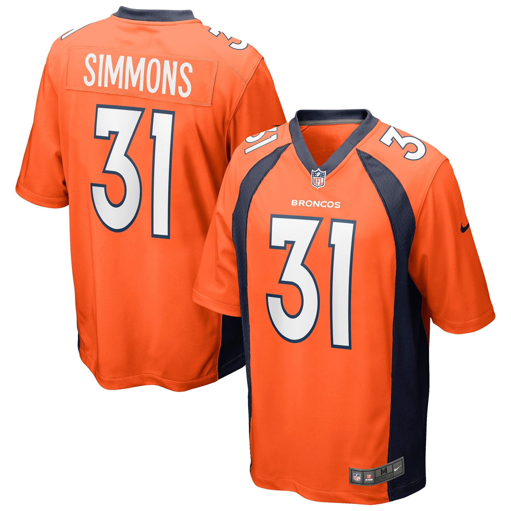 Justin Simmons Denver Broncos orange jersey