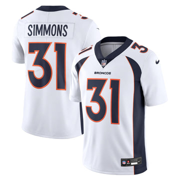Justin Simmons Denver Broncos white Vapor jersey