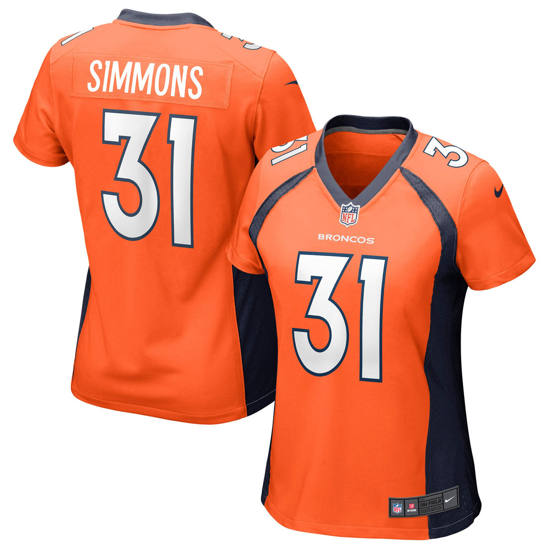 Justin Simmons Denver Broncos orange jersey