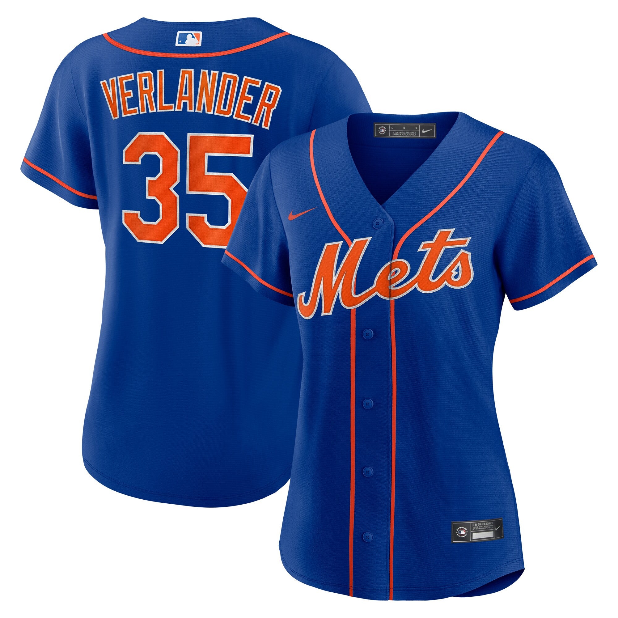 Justin Verlander New York Mets royal Alternate jersey