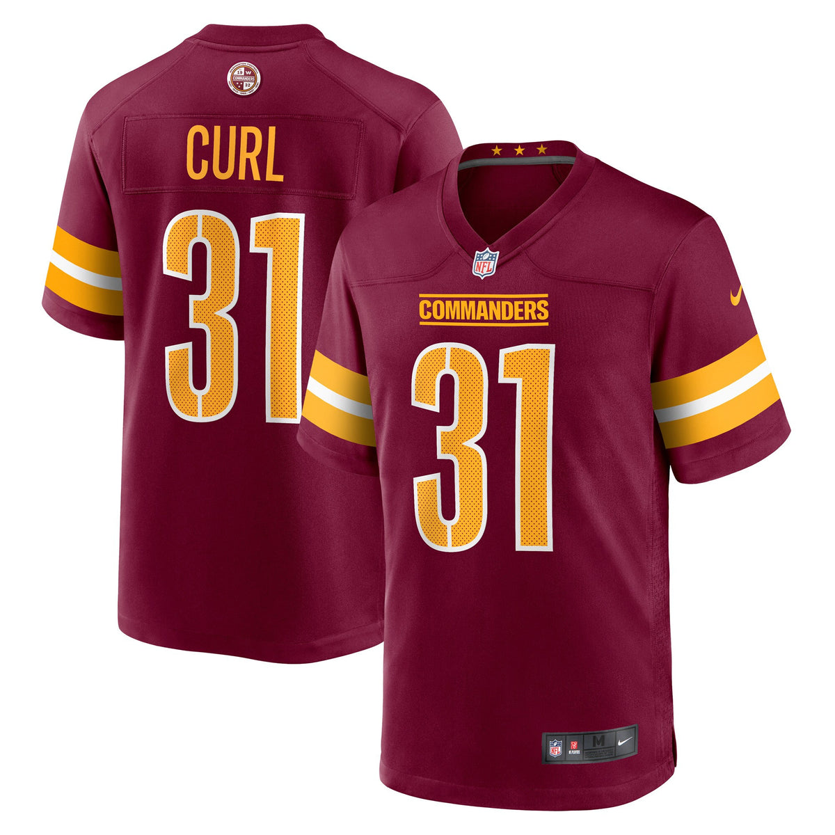 Kamren Curl Washington Commanders burgundy jersey