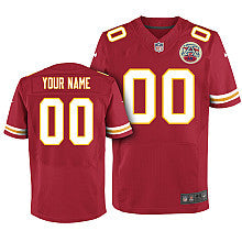Custom Kansas City Chiefs red Elite jersey