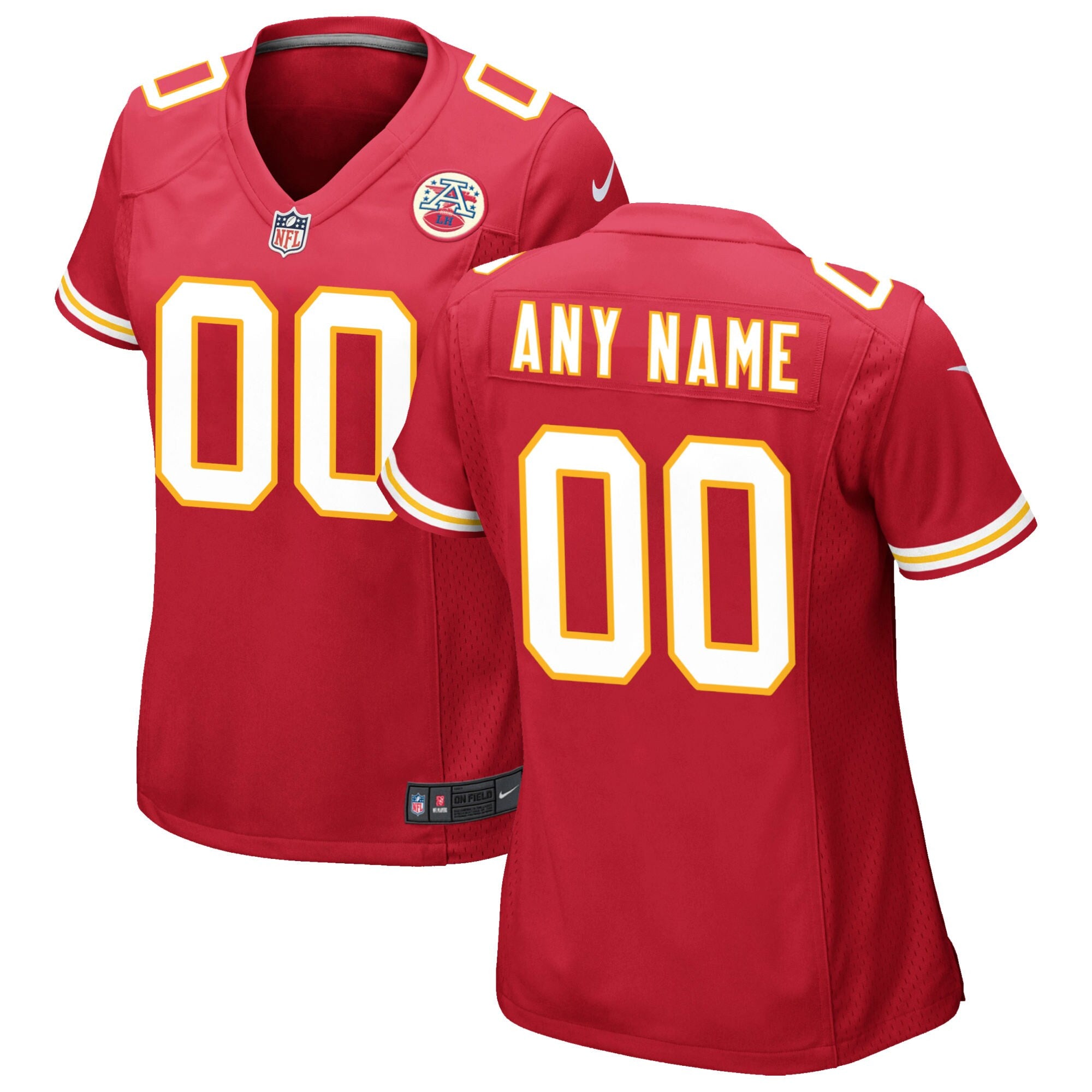Custom Kansas City Chiefs red jersey