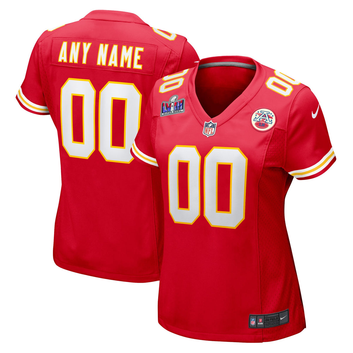 Custom Kansas City Chiefs red jersey