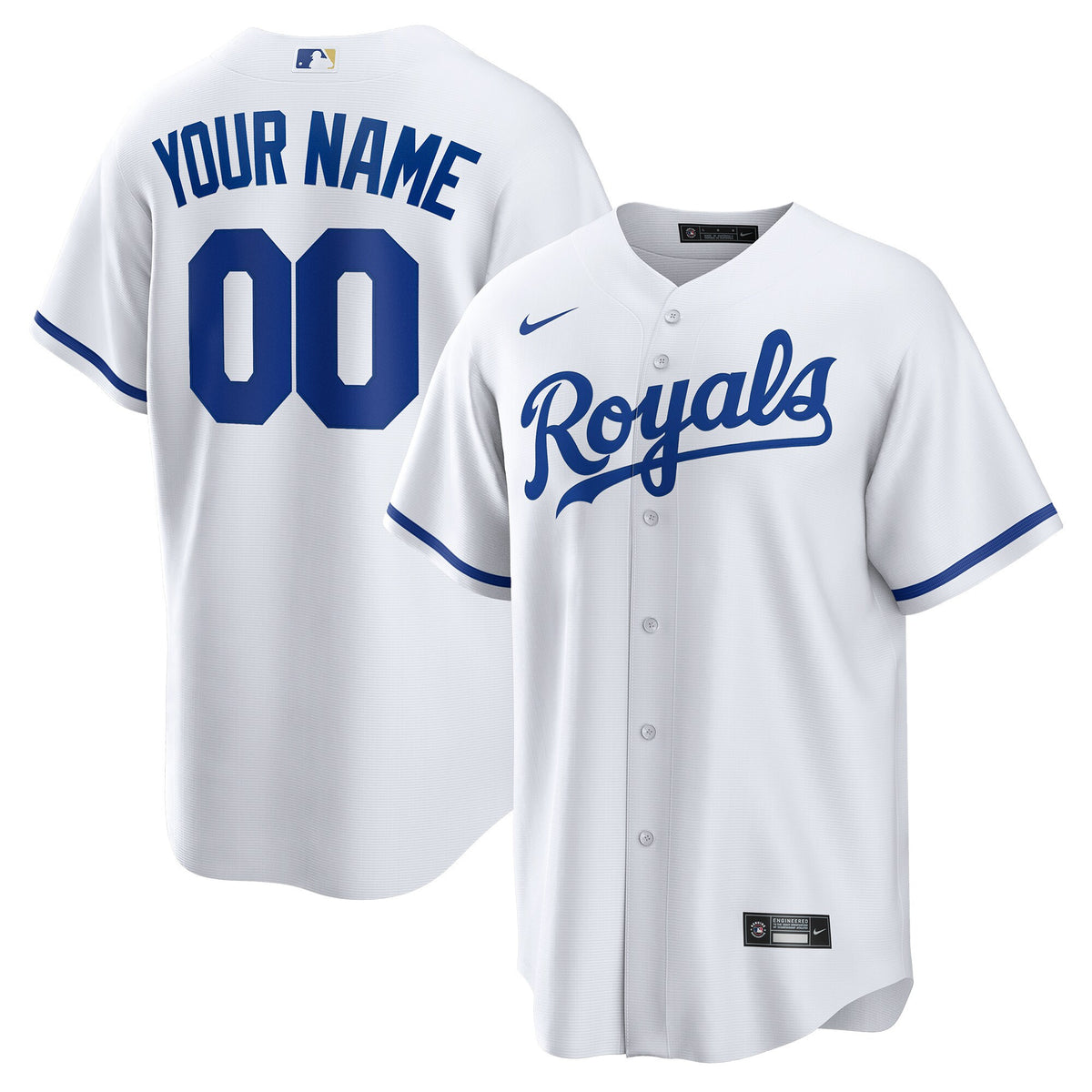Custom Kansas City Royals white jersey