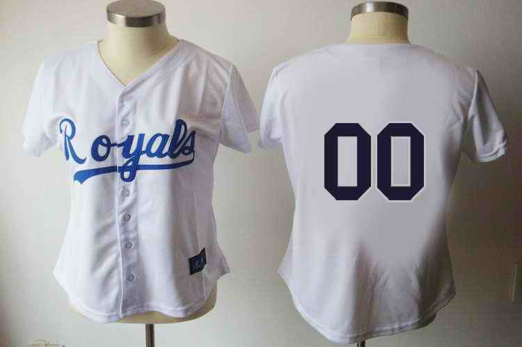 Kansas Blank Kansas City Royals white jersey