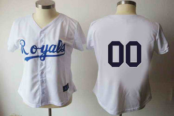 Kansas Blank Kansas City Royals white jersey