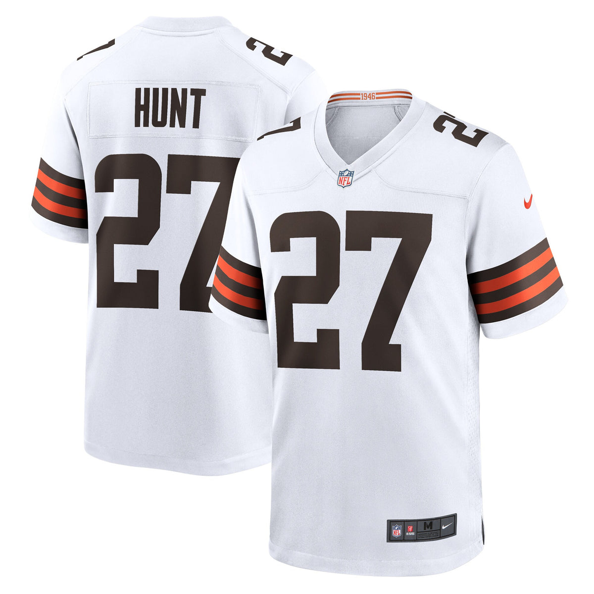 Kareem Hunt Cleveland Browns white Game jersey