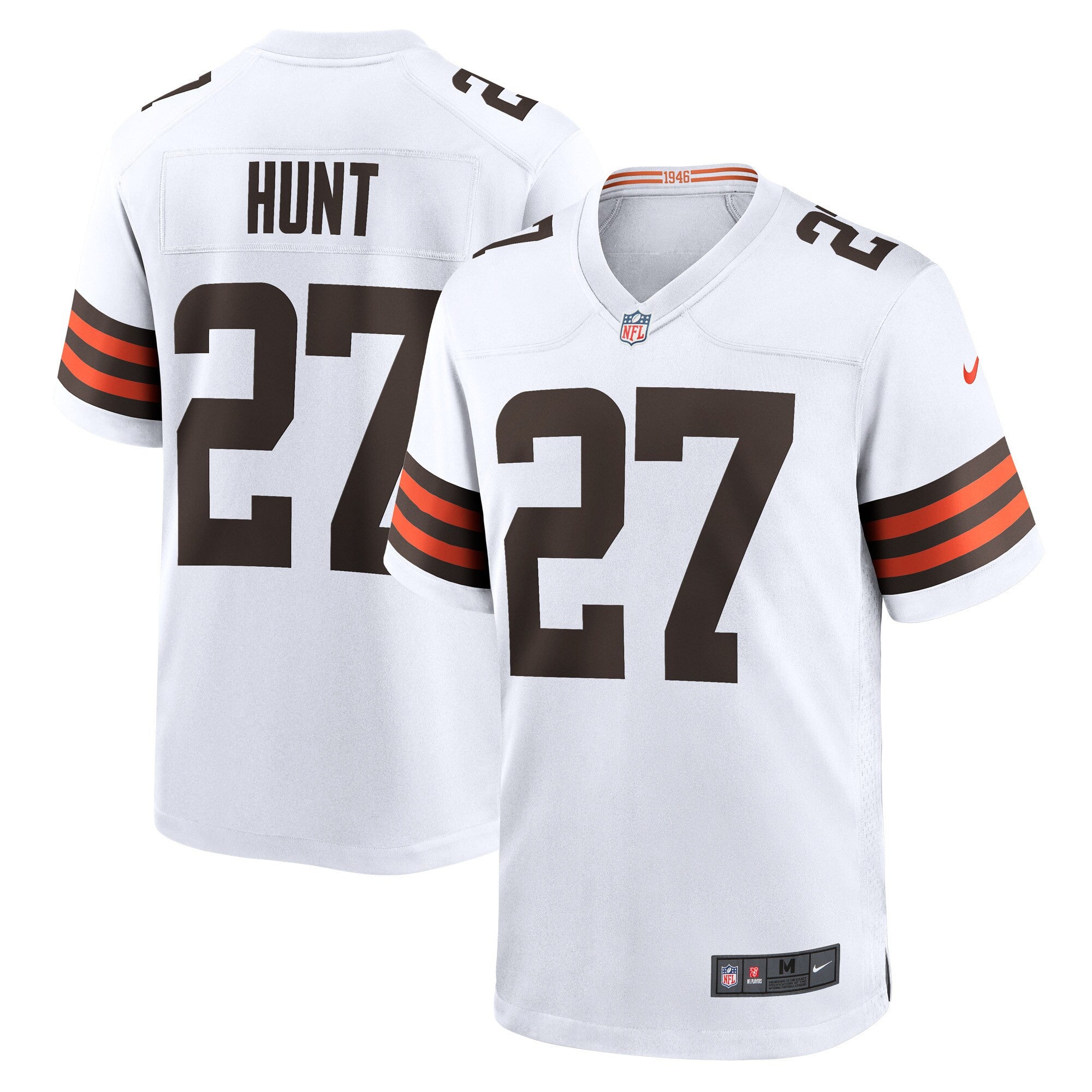 Kareem Hunt Cleveland Browns white Game jersey