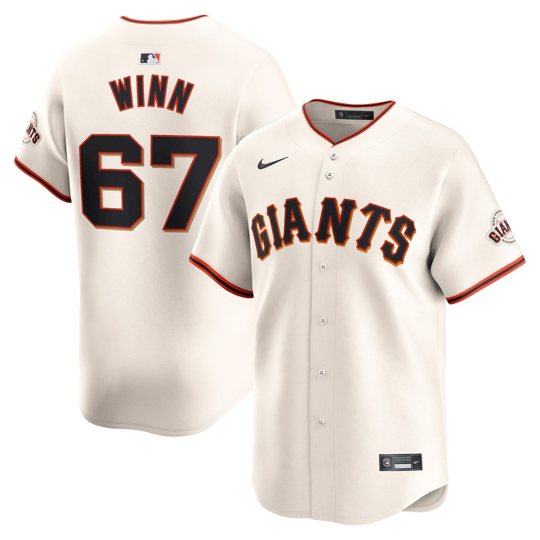 Keaton Winn San Francisco Giants cream Limited jersey