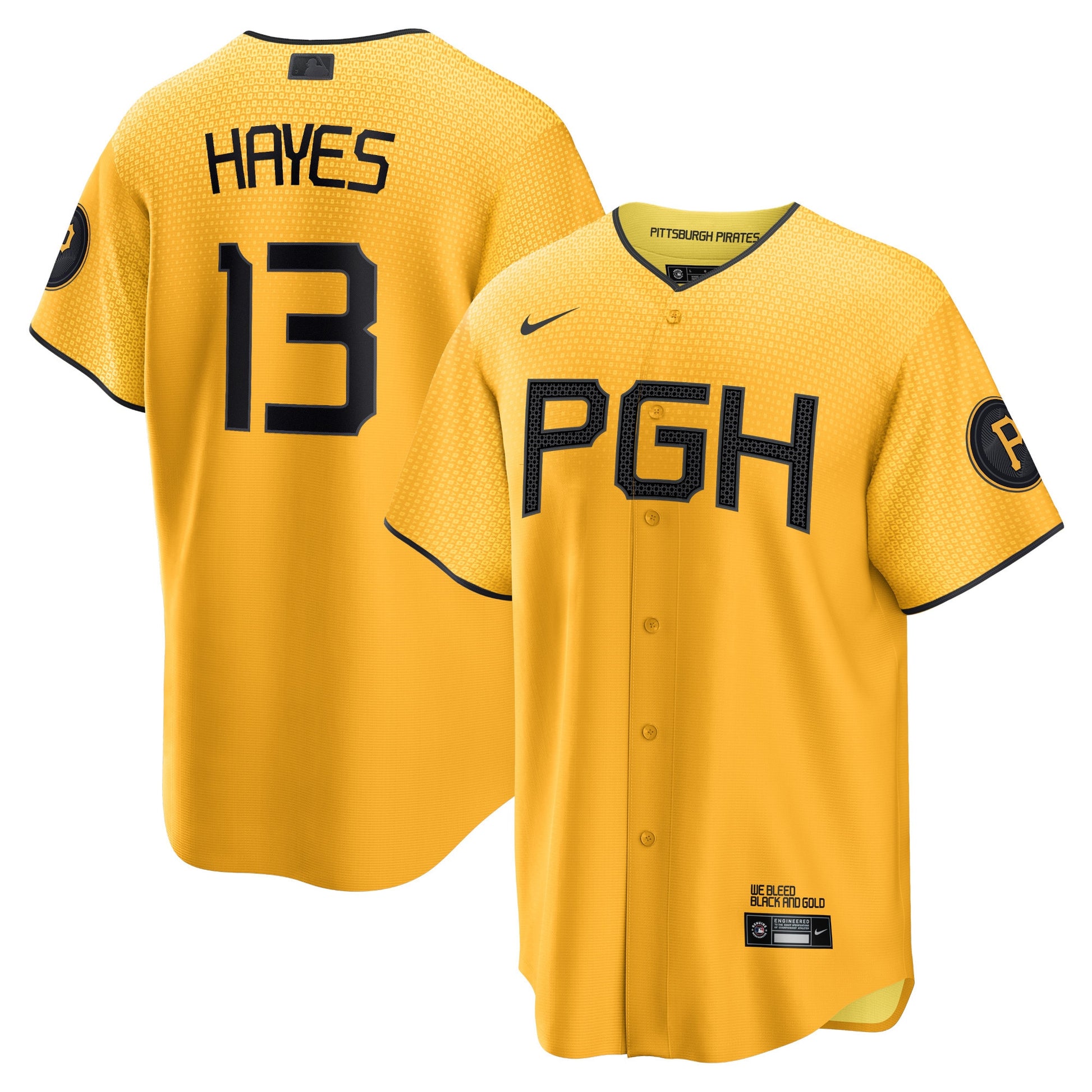 Ke'bryan Hayes Pittsburgh Pirates gold City Connect jersey
