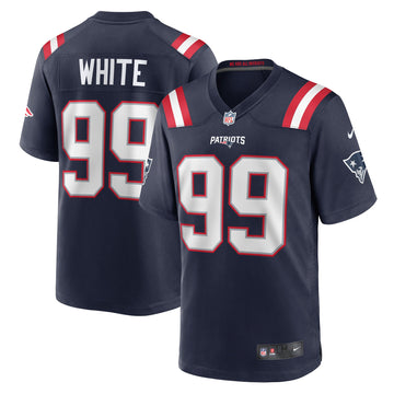 Keion White New England Patriots navy jersey