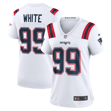 Keion White New England Patriots white jersey
