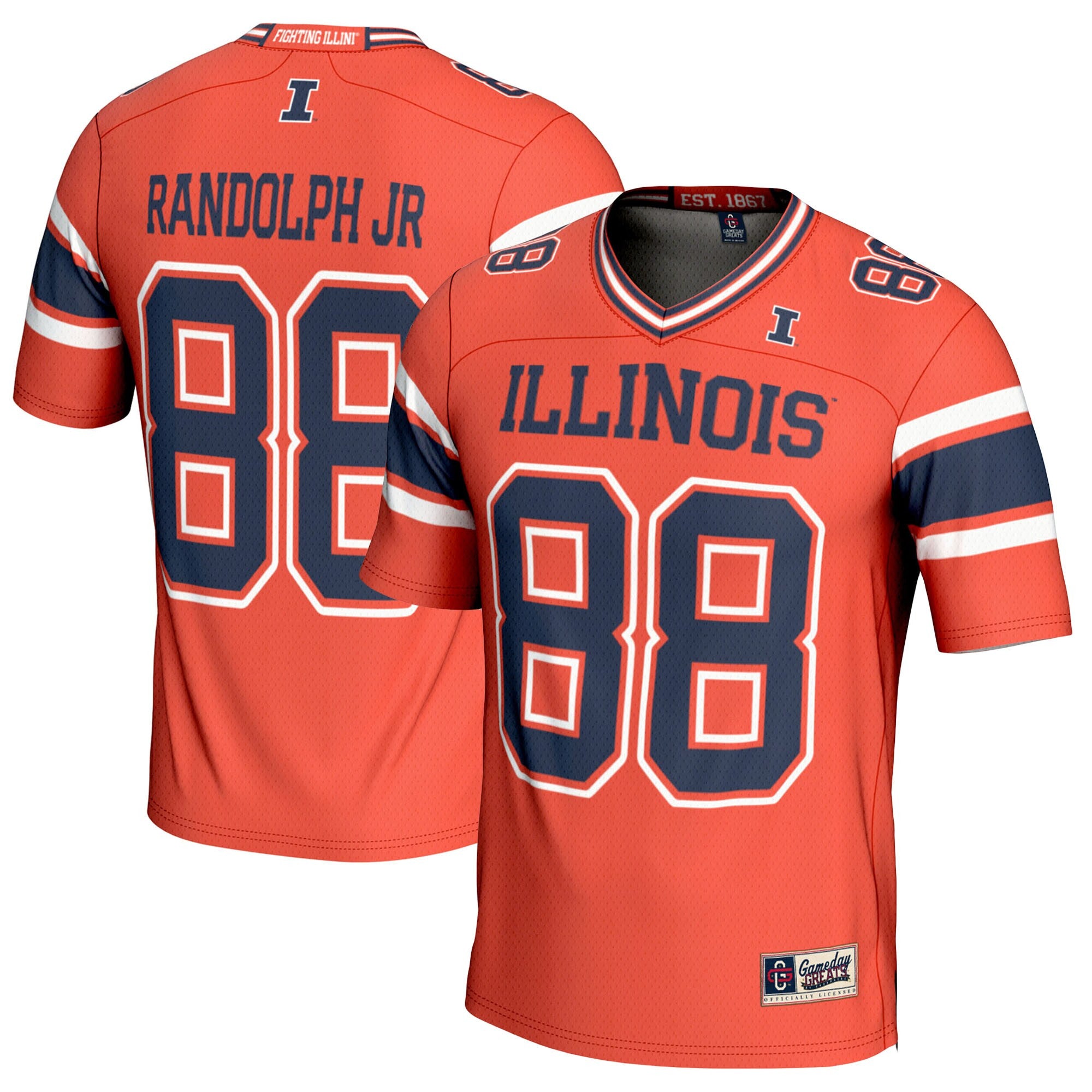 Keith Randolph Jr Illinois Fighting Illini orange jersey