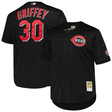Ken Griffey Jr Cincinnati Reds black Cooperstown jersey