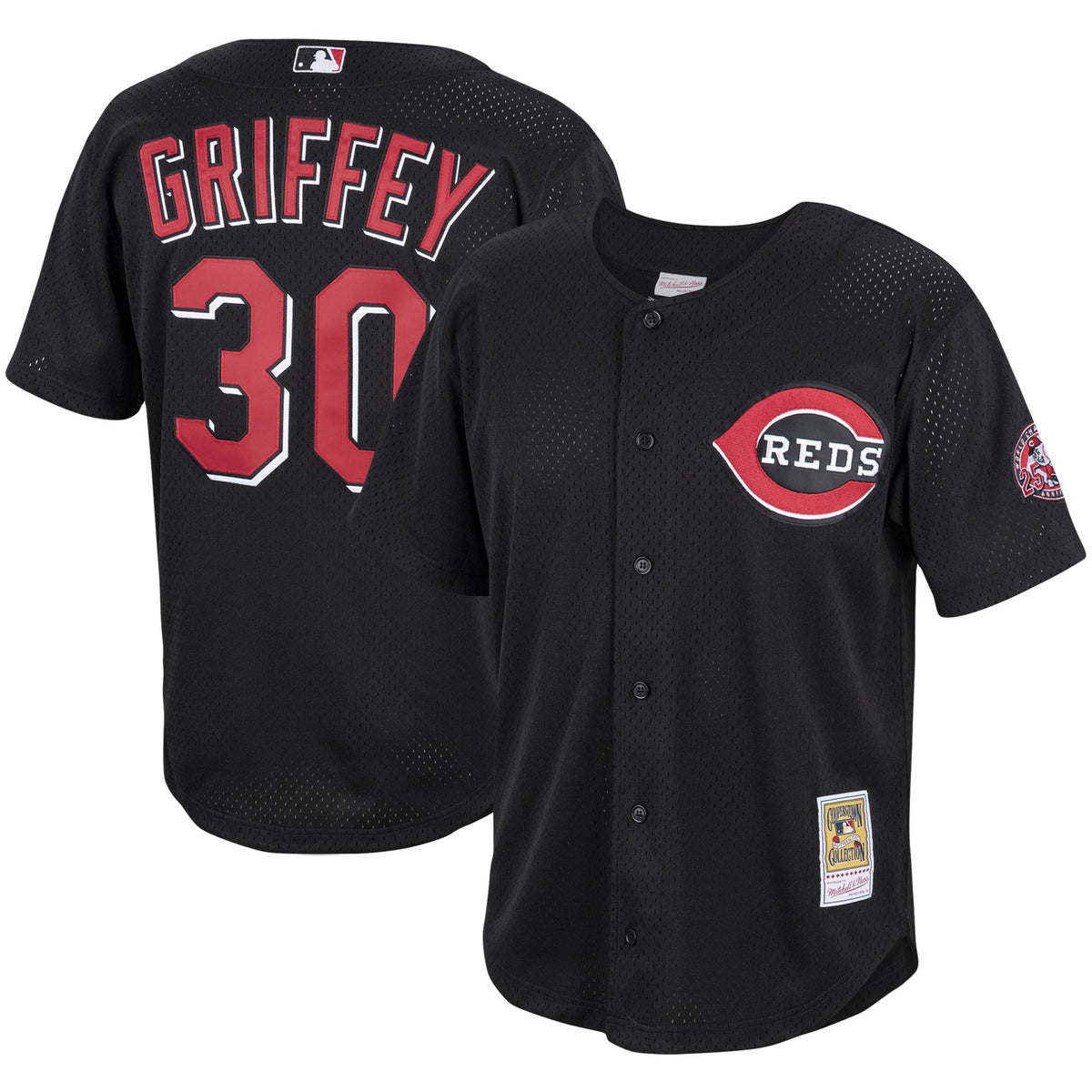 Ken Griffey Jr Cincinnati Reds black Cooperstown jersey