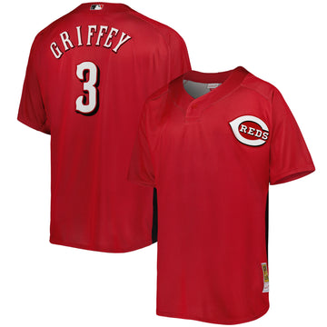 Ken Griffey Jr Cincinnati Reds red Cooperstown jersey