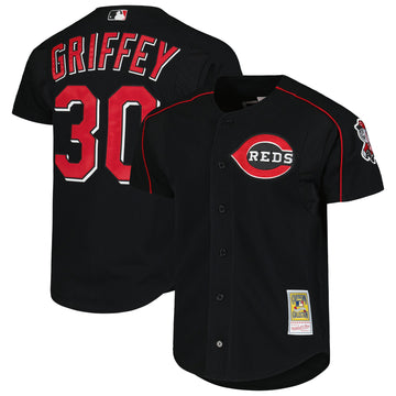 Ken Griffey Jr Cincinnati Reds black Cooperstown jersey