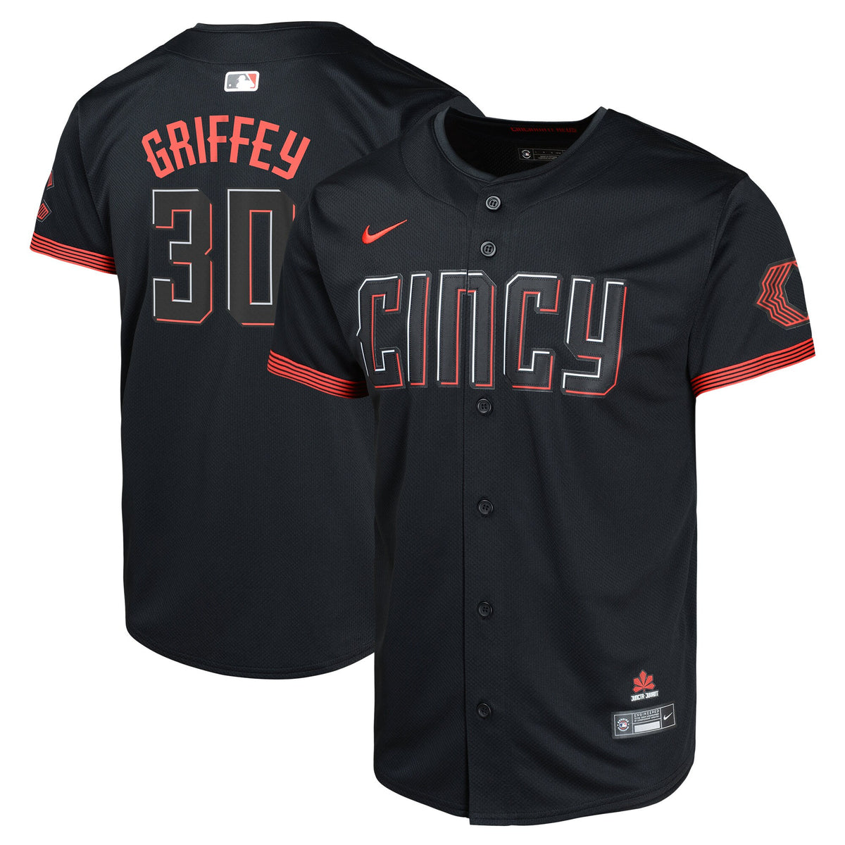 Ken Griffey Jr Cincinnati Reds black City Connect jersey