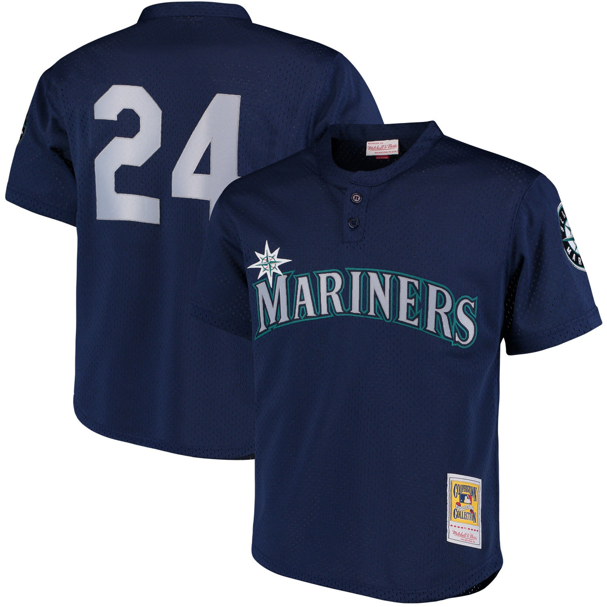 Ken Griffey Jr Seattle Mariners navy Cooperstown jersey