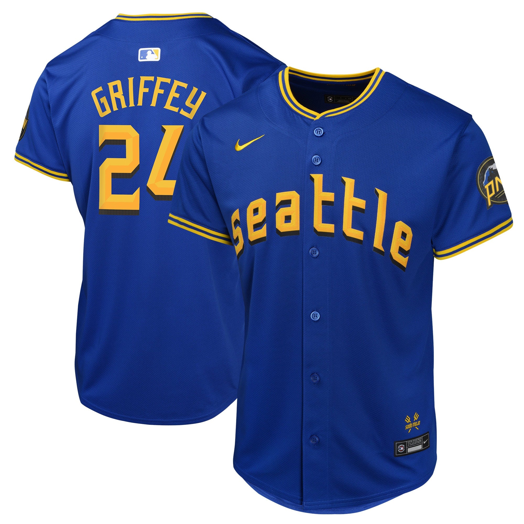 Ken Griffey Jr Seattle Mariners navy City Connect jersey