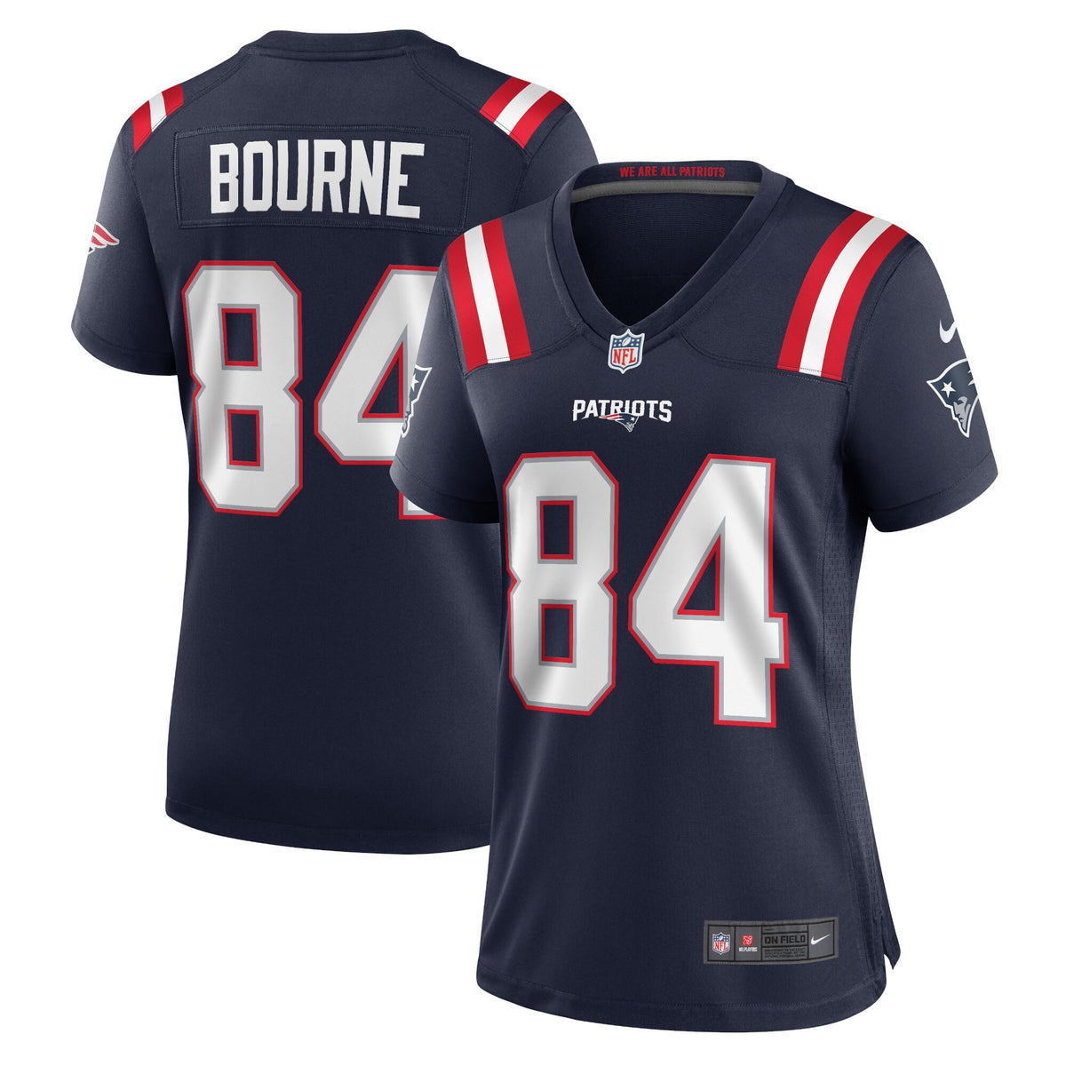 Kendrick Bourne New England Patriots navy jersey