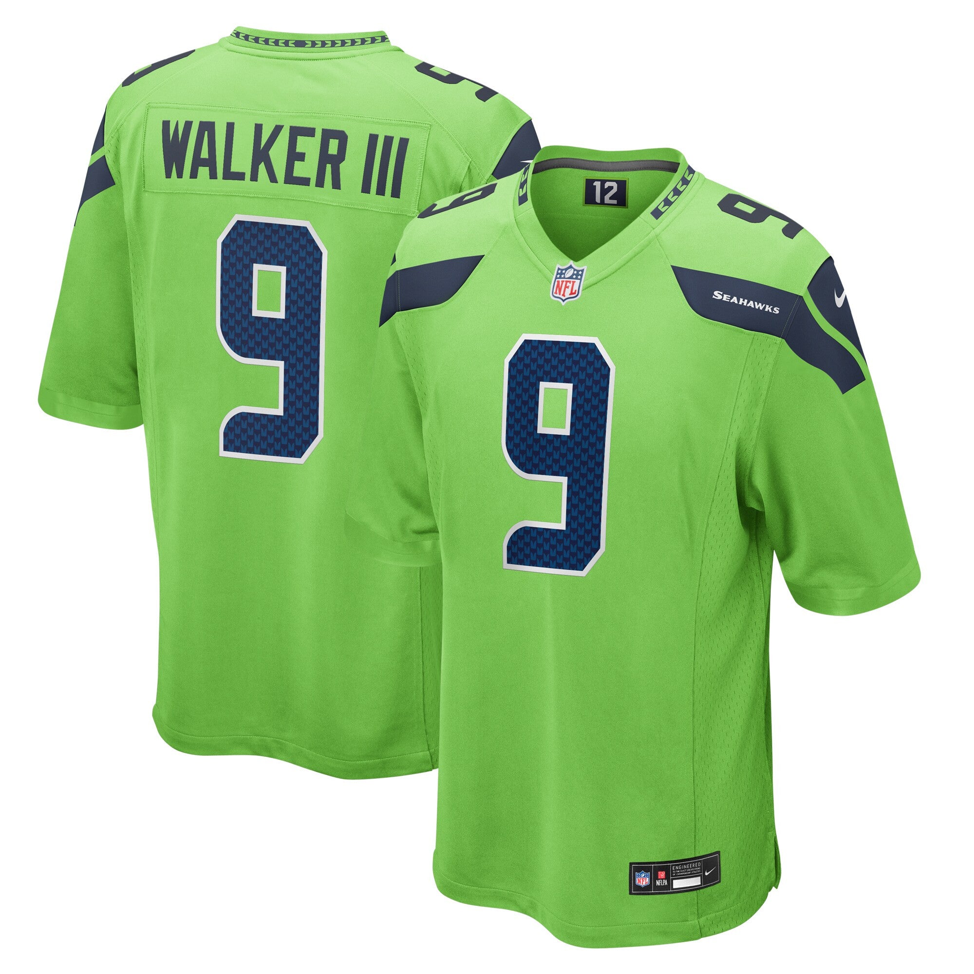 Kenneth Walker Iii Seattle Seahawks neon jersey
