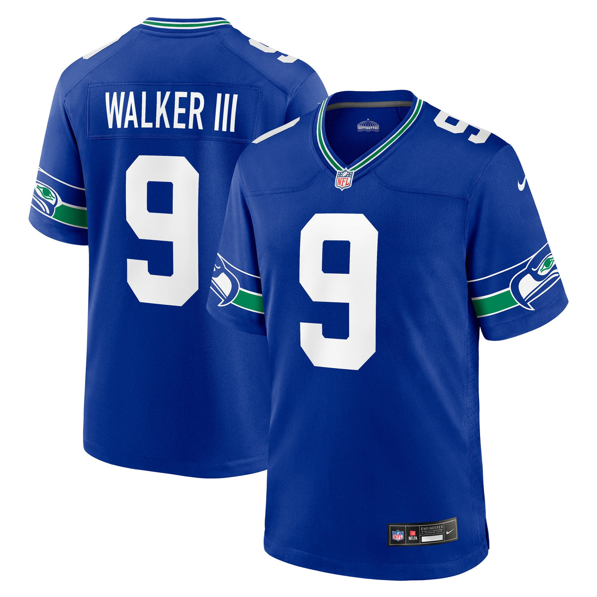 Kenneth Walker Iii Seattle Seahawks royal Throwback jersey