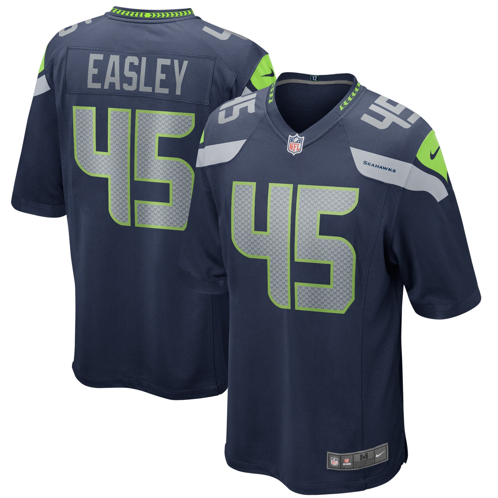 Kenny Easley Seattle Seahawks navy Game jersey