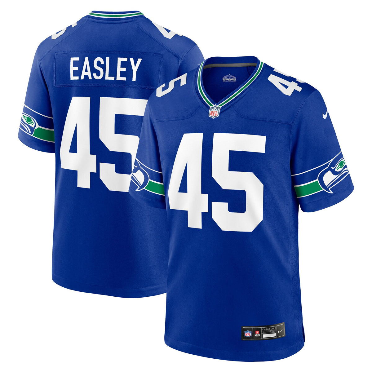 Kenny Easley Seattle Seahawks royal Throwback jersey