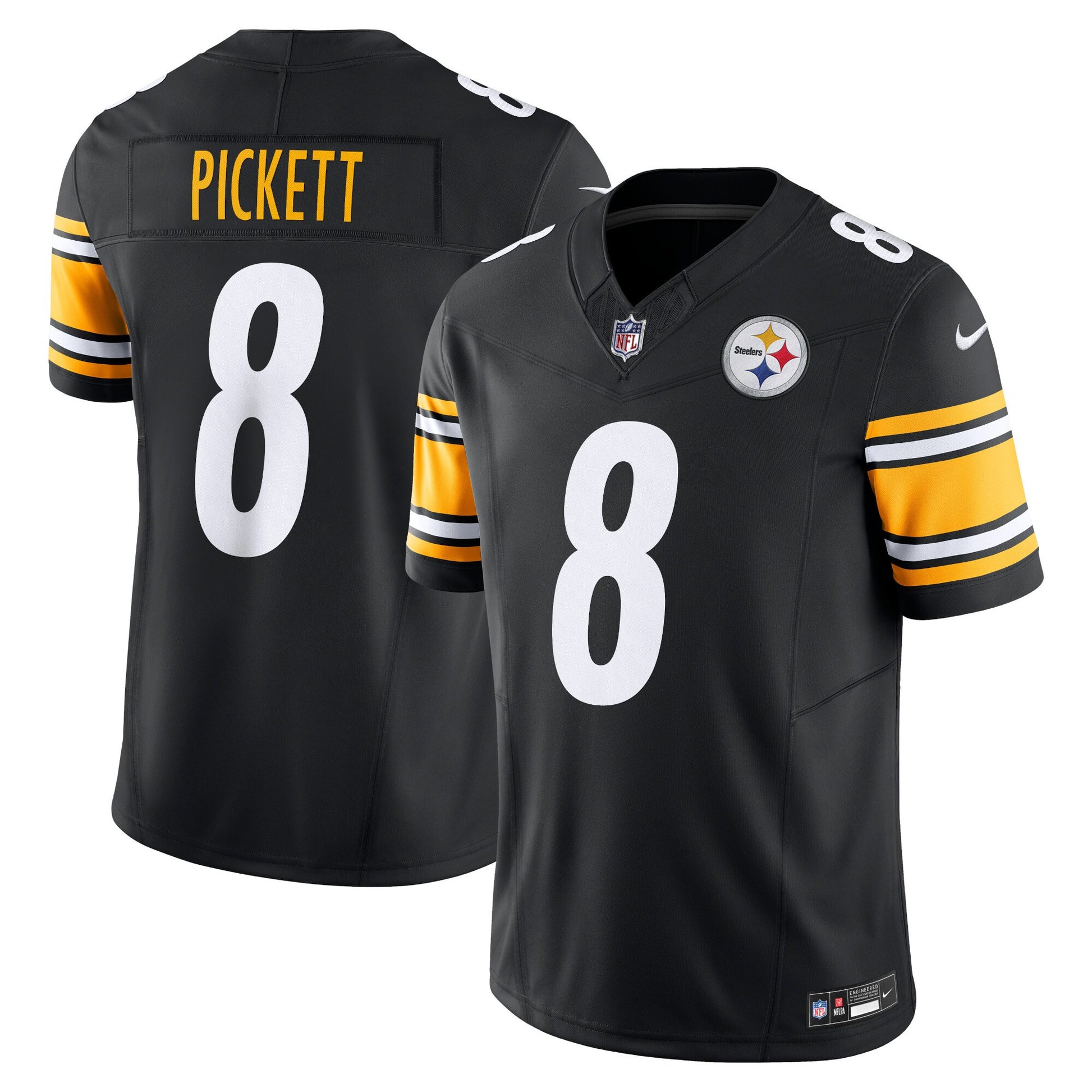Kenny Pickett Pittsburgh Steelers black Vapor jersey