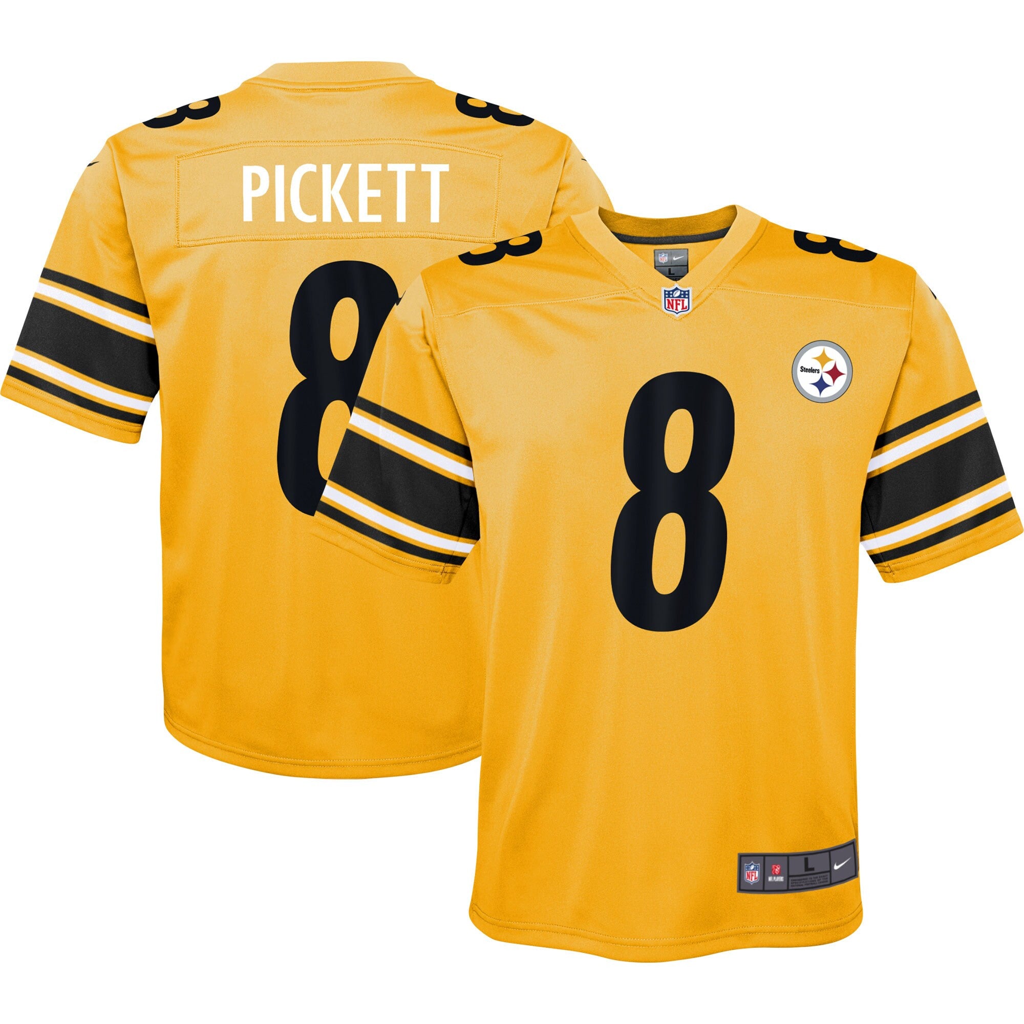 Kenny Pickett Pittsburgh Steelers gold jersey