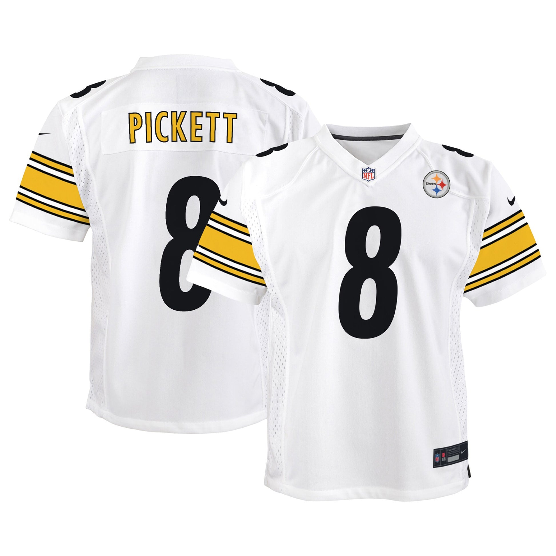 Kenny Pickett Pittsburgh Steelers white jersey