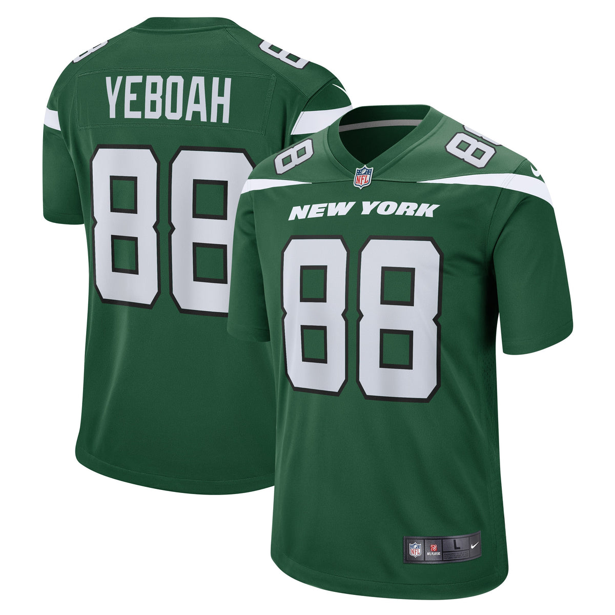 Kenny Yeboah New York Jets green Game jersey