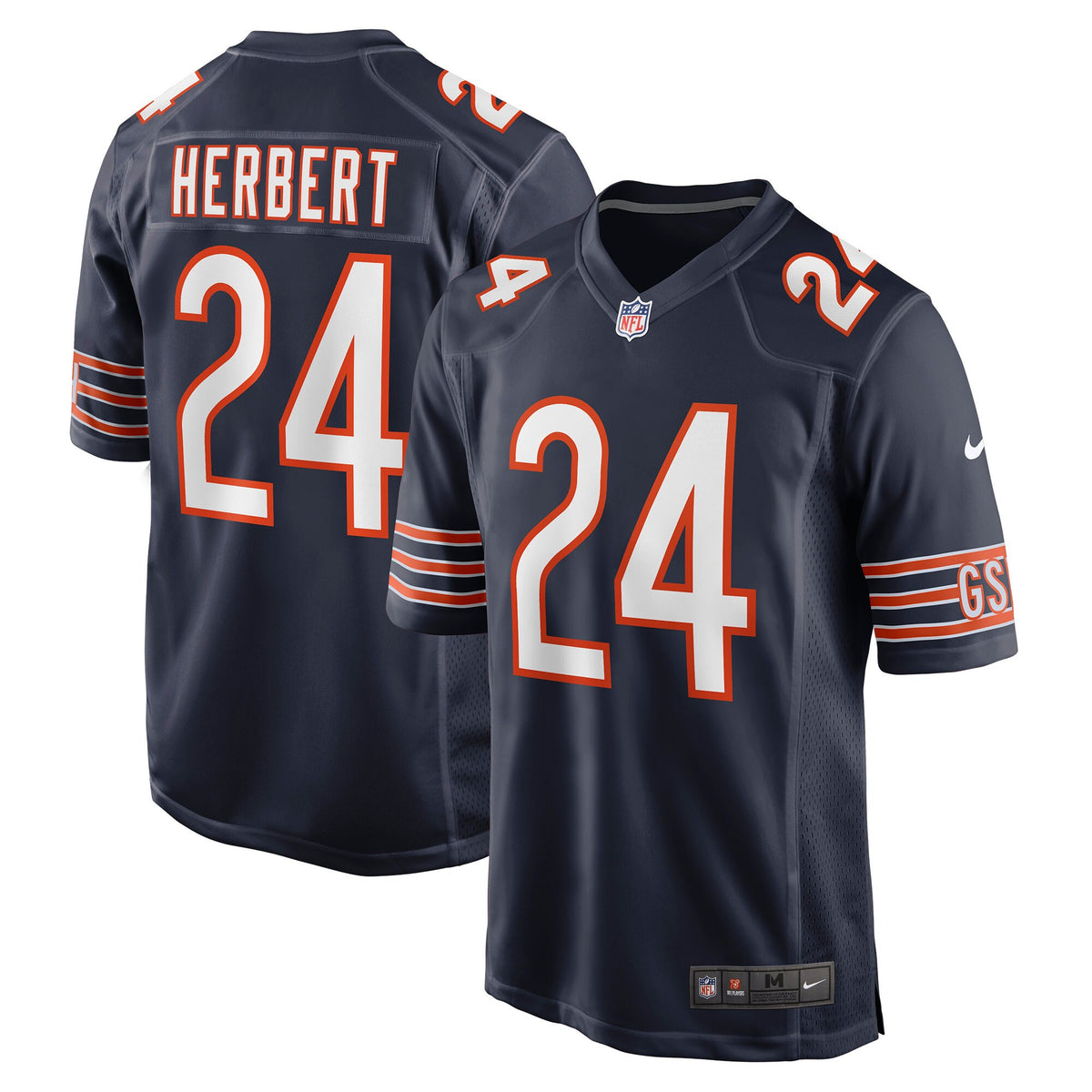 Khalil Herbert Chicago Bears navy jersey