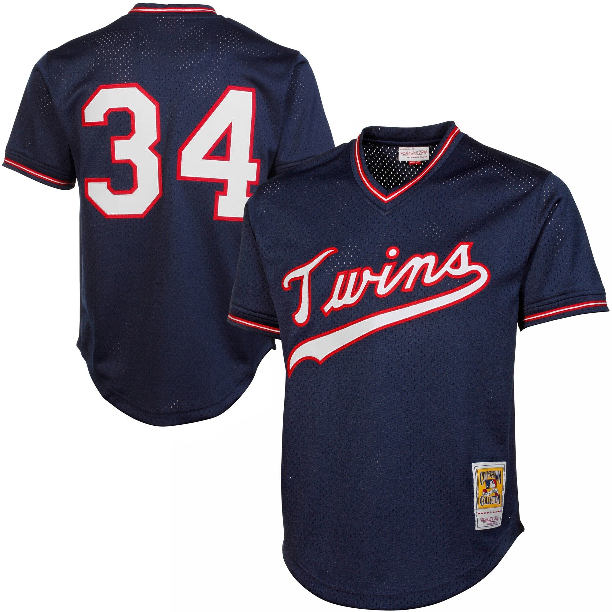 Kirby Puckett Minnesota Twins navy Cooperstown jersey