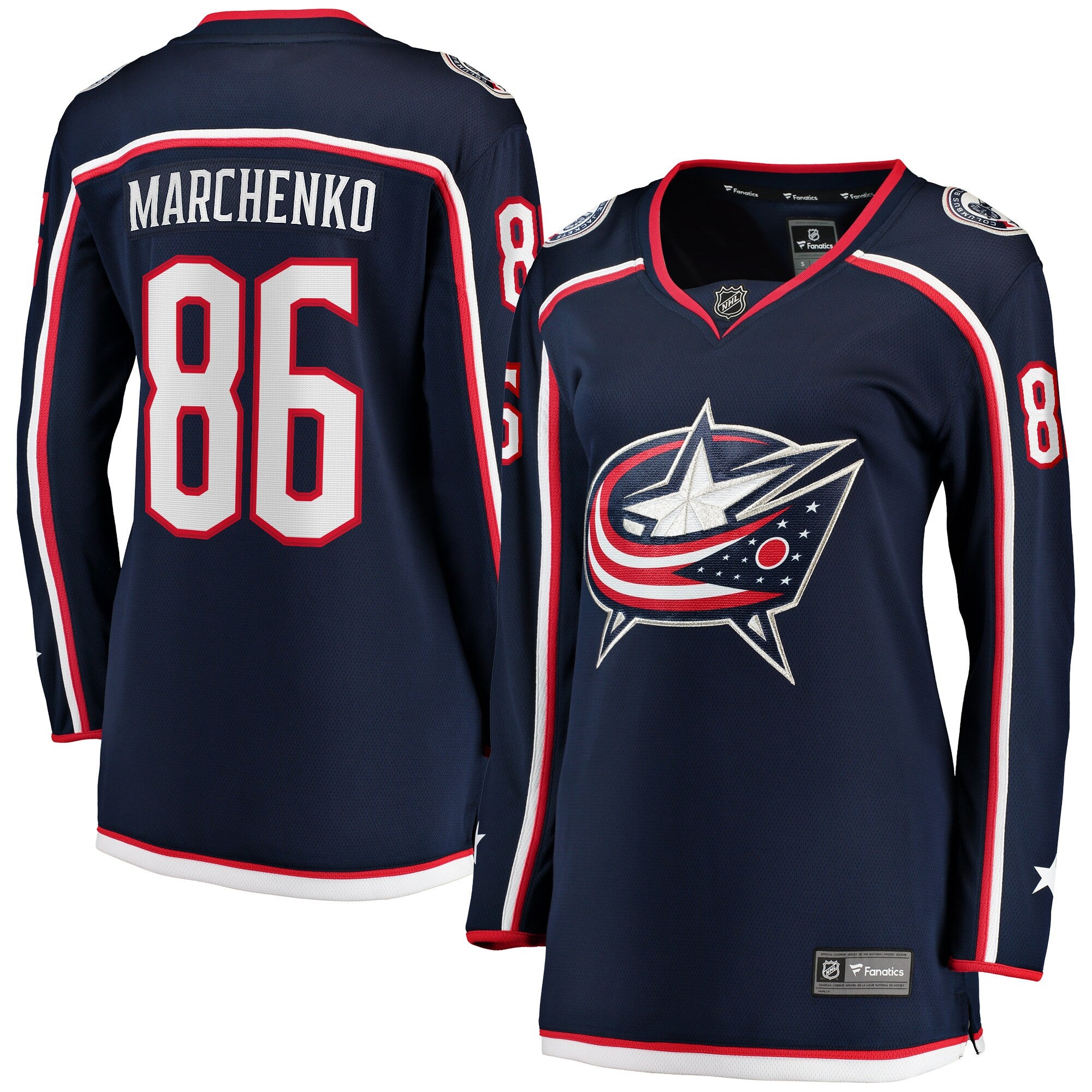 Kirill Marchenko Columbus Blue Jackets navy Home jersey