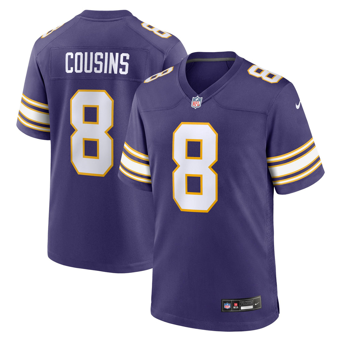 Kirk Cousins Minnesota Vikings purple Classic jersey