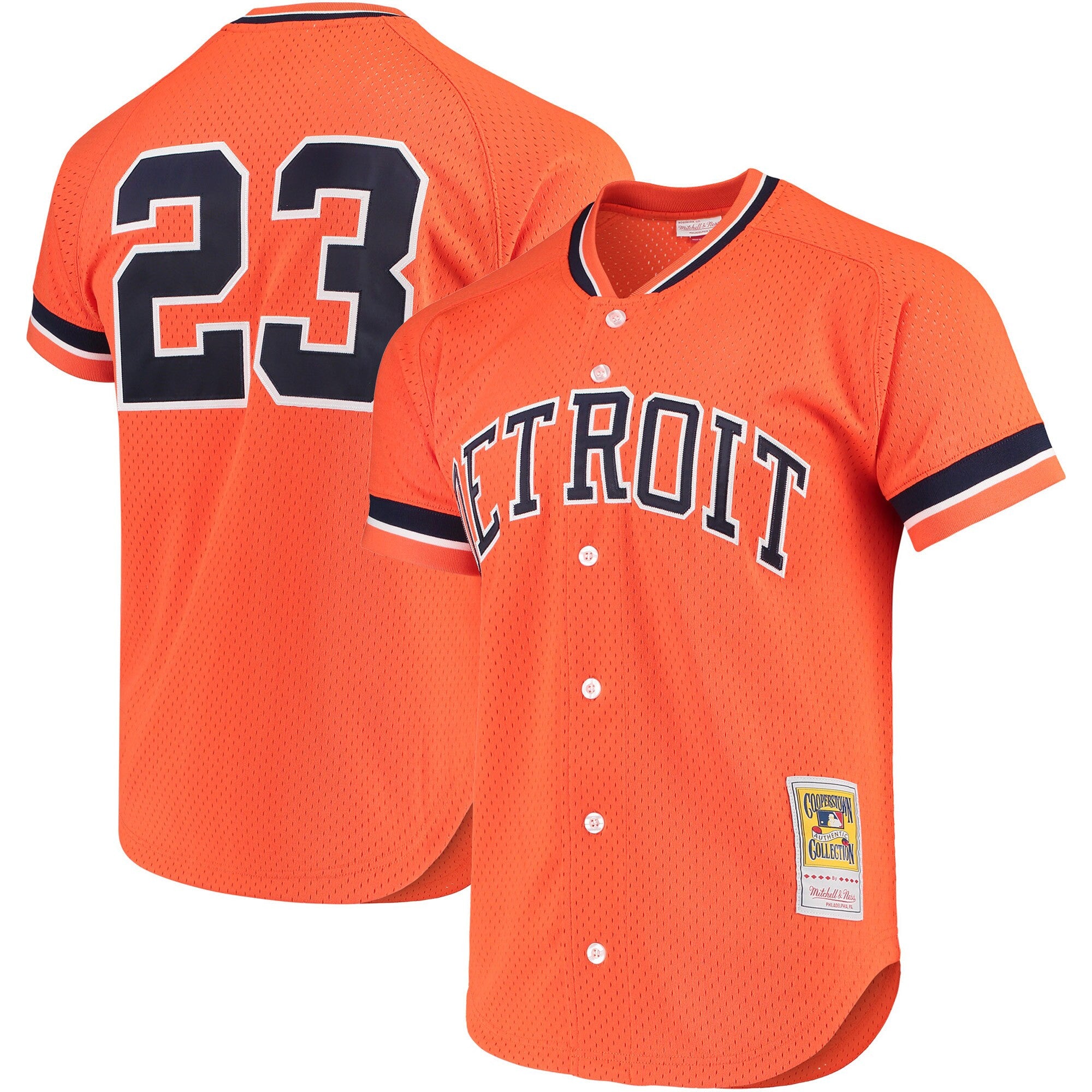 Kirk Gibson Detroit Tigers orange Cooperstown jersey