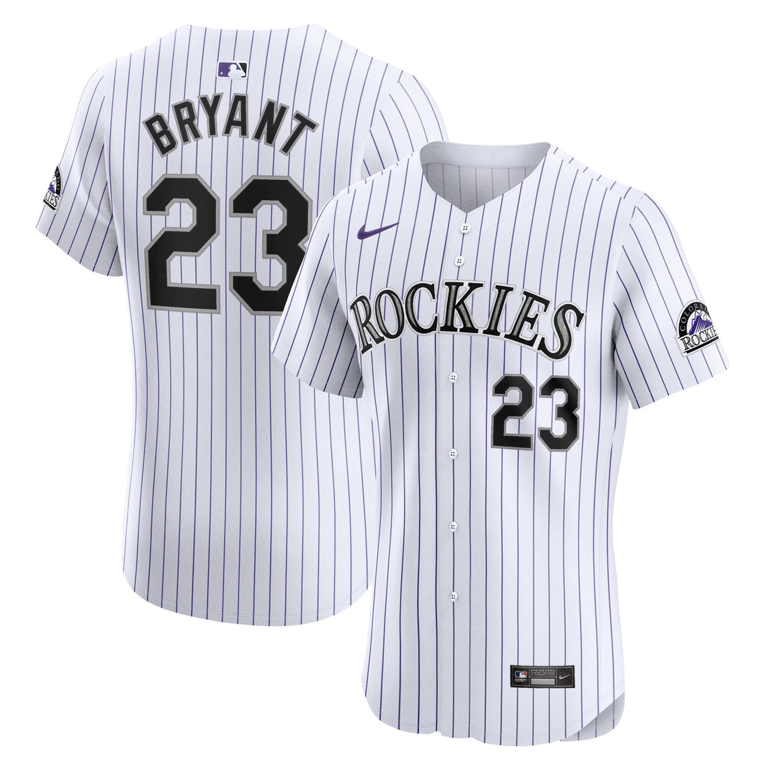 Kris Bryant Colorado Rockies white Elite jersey