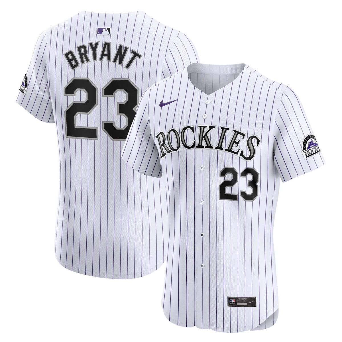 Kris Bryant Colorado Rockies white Elite jersey