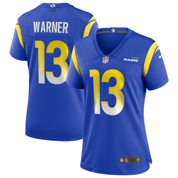 Kurt Warner Los Angeles Rams royal Game jersey